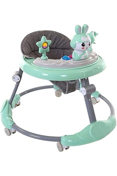 rexa Multi-Functional Anti-Rollover Baby Walker – Green/Grey | 3–6 Months