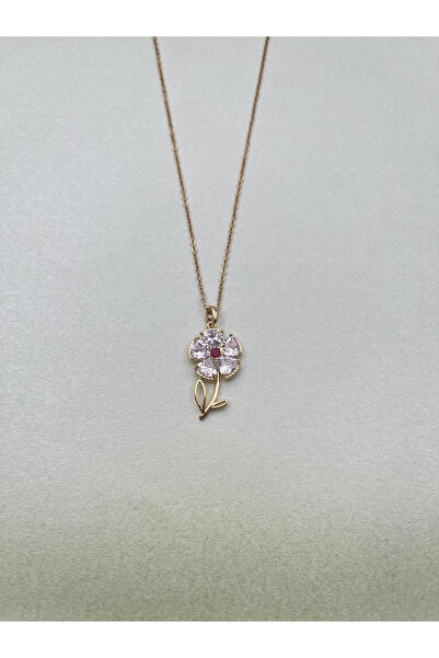 focusbella BEYAZ ZİRKON TAŞLI YONCA KOLYE