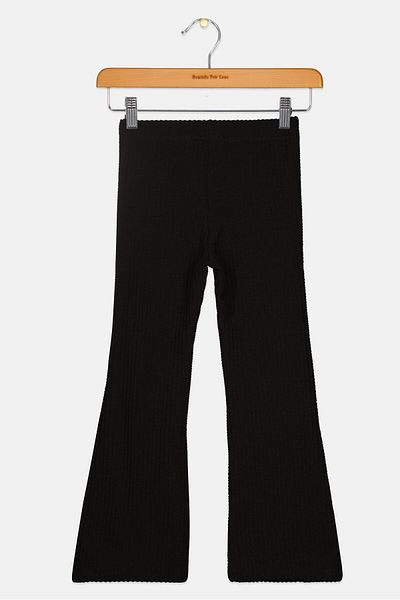 Koton Kids Girl Textured Pants, Black