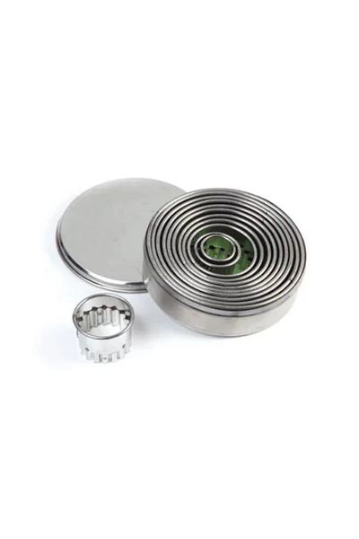 Pavoni Set decupatoare inox festonate, 12 buc, Ø2-11 cm