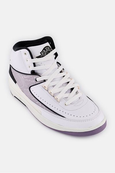 Nike Men Air Jordan 2 Retro Lace Up Basketball Shoes, White