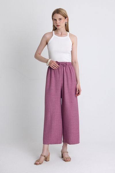 Rays Rose Waist Elastic Cotton Knitted Trousers 8045A