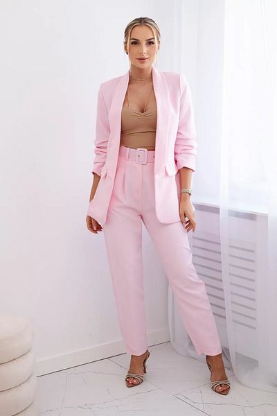 UniqueStore.ro Elegant Pink Suit With Jacket And Pants - One Size