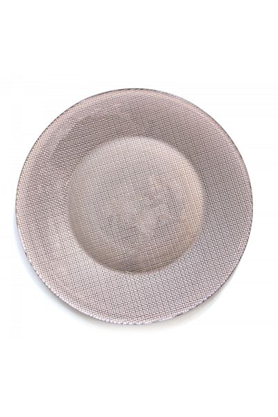 Bormioli Rocco BORMIOLI INCA glass plate, D31xh1.5cm, METALLIC COPPER