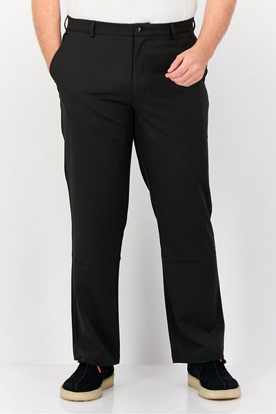 Greg Norman Men Regular Fit Plain Chino Pants, Black