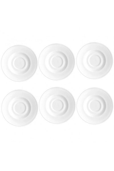 Bormioli Rocco Set of 6 opal plates and cup holders Bormioli Performa 16cm