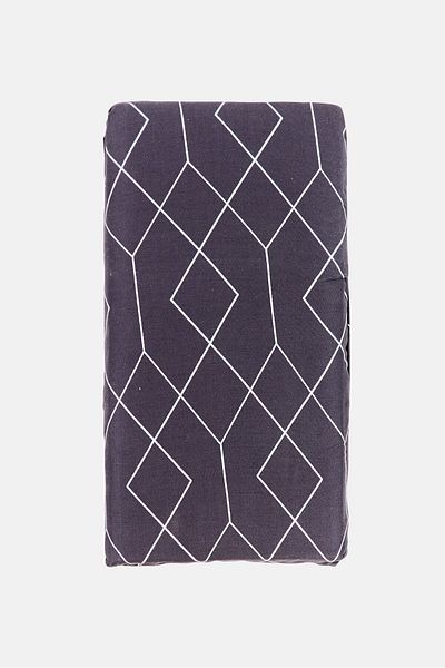 Karl Lagerfeld Double 2Pcs Geometric Fiited Sheet, Navy