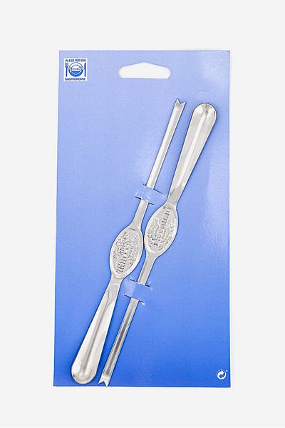 FACKELMANN 2 Pieces Lobster Forks Inbox, Silver