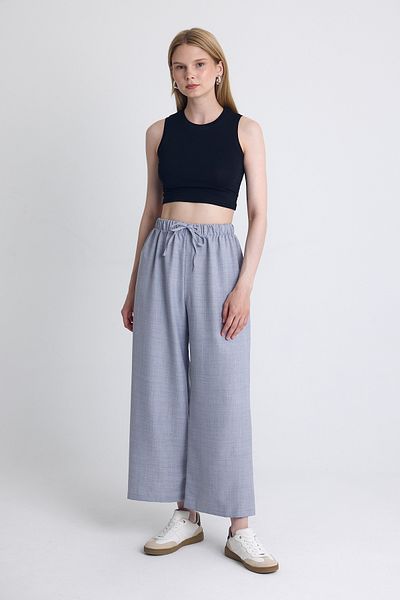 Rays Gray Waist Elastic Cotton Knitted Trousers 8045A
