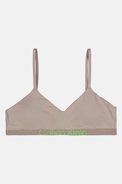 Calvin Klein Women Brand Logo Lightly Padded Bra, Taupe