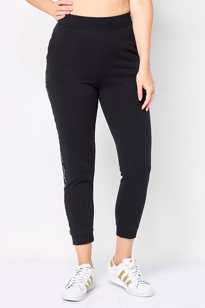 Calvin Klein Women Regular Fit Brand Logo Sweatpants, Black
