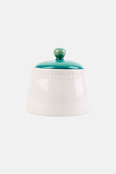Fissman Ceramic Sugar Pot With Lid 450ml, Multicolor