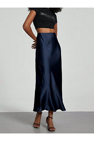 OLSAMODA FUSTA SATINĂ DE LUNGIME MEDIU PENTRU FEMEI