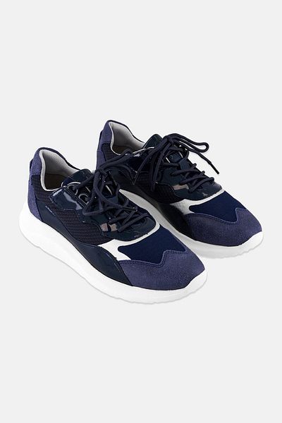 Geox Women Diodiana Lace Up Casual Shoes, Navy