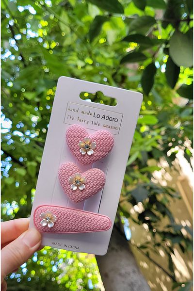 LO ADORO 3Pcs Heart Buckle Girl Children Buckle Women Hair Accessorie Kilisp Buckle Hair Az Buckle for Babies