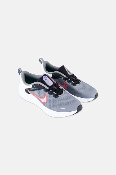 Nike Kids Girl Downshifter 12 NN Lace Up Sport Shoes, Grey