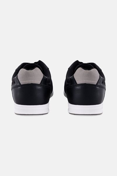 Teddy Smith Men Brand Logo Lace Up Outdoor Shoes, Black