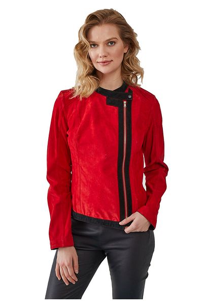 iKiGAi the city Rote Meltem Wildlederjacke für Damen