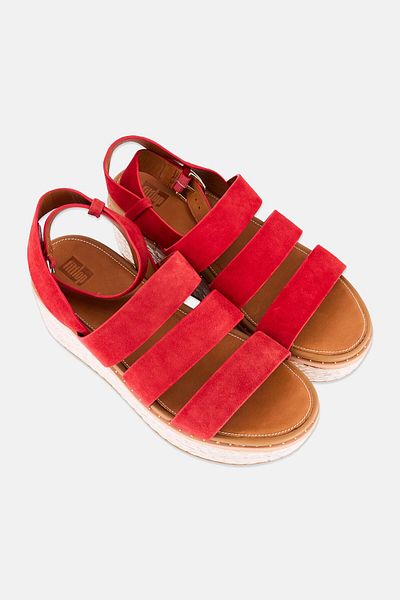 Fitflop Women Eloise Adjustable Buckle Closure Sandals, Red