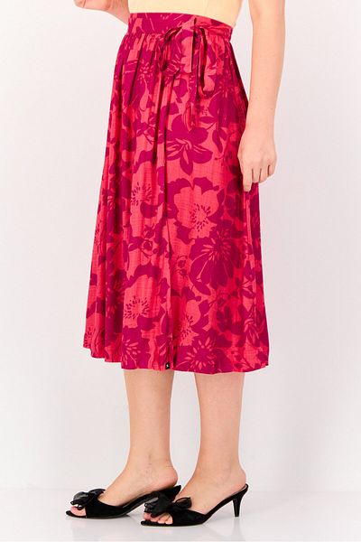 Hurley Women Floral Print Warp Skirt, Multicolor