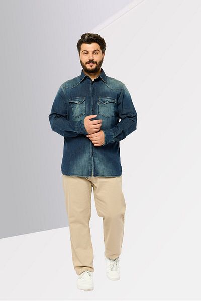 Scuderia Ferrari Men Washed Denim Jacket, Blue