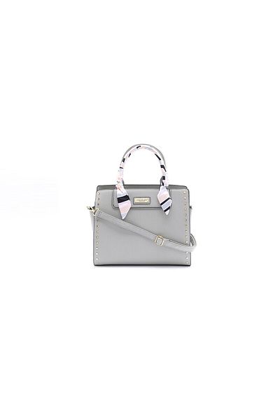 London Fog Women Bianca Satchel 30.5 L x 11 W x 26 H cm, Grey