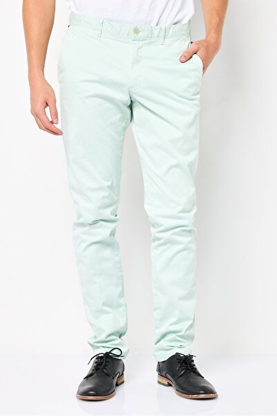 Tommy Hilfiger Men Slim Fit Plain Stretchable Chino Pants, Mint Green