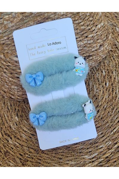 LO ADORO 2 Pieces Plush Fence Fence Buckle Girl Child
