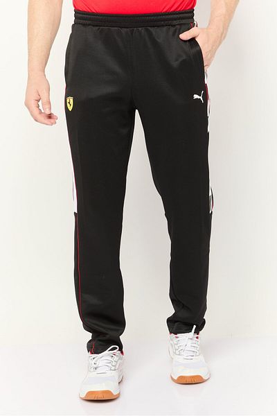 Puma X Scuderia Ferrari Men Sportswear Fit Race Mt7 Training Track Pants, Black