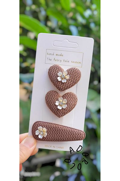 LO ADORO 3Pcs Heart Buckle Girl Children Buckle Women Hair Accessorie Kilisp Buckle Hair Az Buckle for Babies