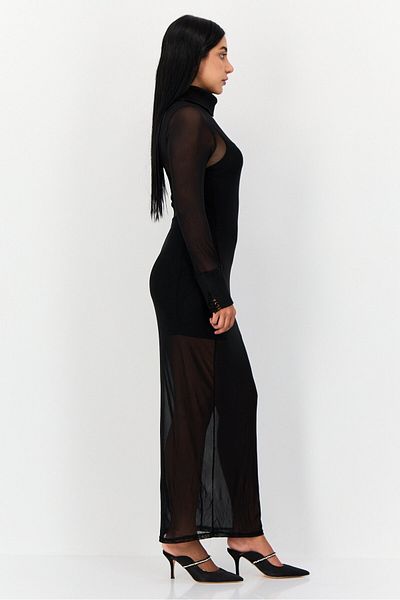 Don't Call Me Jennyfer Women 2 Pcs Textured Maxi Dress, Black