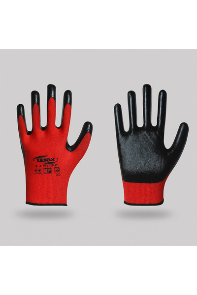 zimak El-100 Red Black Latex Gloves Size 10 (6 Pairs)