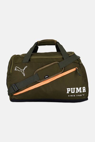 Puma Men Brand Logo Duffle Bag, Olive