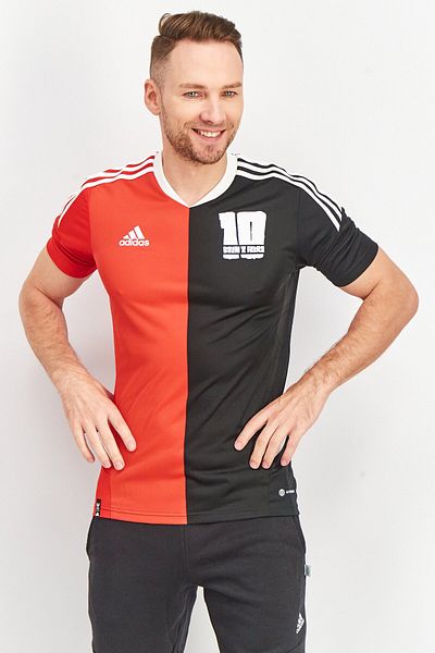 adidas Men Sportswear Crew Neck Short Sleeve Soccer Messi Jersey, Multicolor