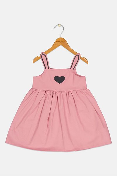 Koton Toddlers Girl Embroidered Dress, Old Rose