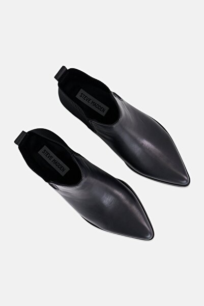 Steve Madden Women Elexis Zipper Up Metallic Ankle Boots, Black