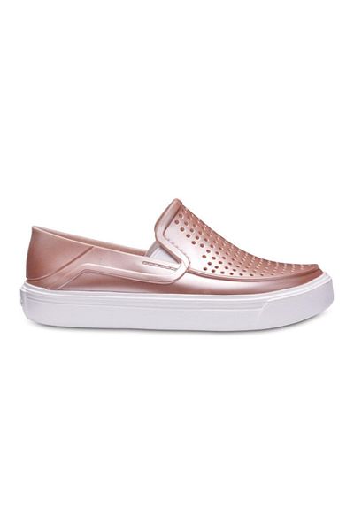 Crocs Pantofi sport CitiLane Roka Metallic Slip-On pentru copii - Roz deschis