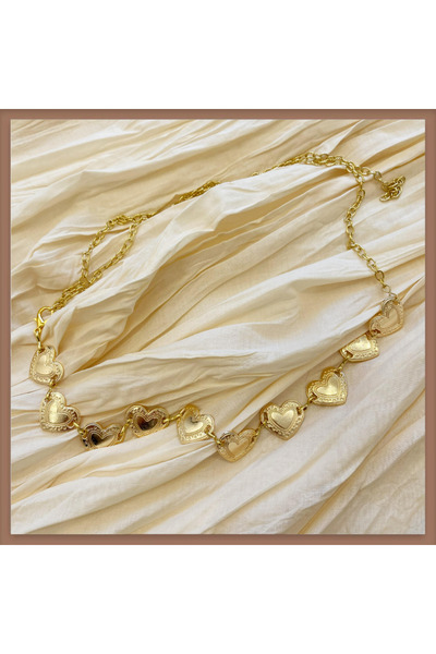 Faya Boutique Kalp Tokalı Zincir Kemer