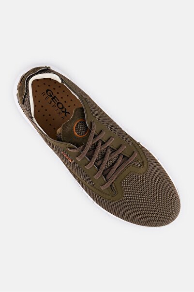 Geox Men Lace Up Casual Shoes, Olive