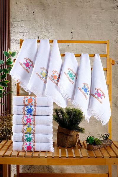 Pamira 10 Pieces 40X70 Fringed Wedding, School, Convoy Towel