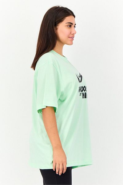 Nike Women Loose Fit Fit Short Sleeves Running T-Shirt, Light Green