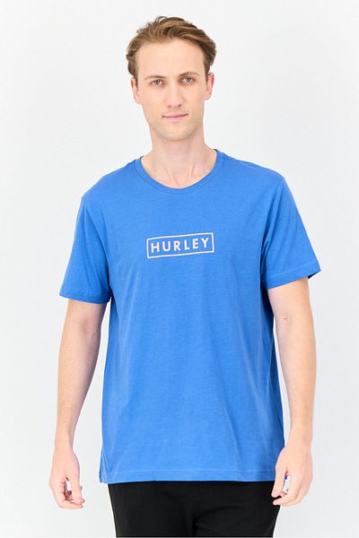 Hurley Men Sportswear Fit Short Sleeve Outdoor T-Shirts, Blue