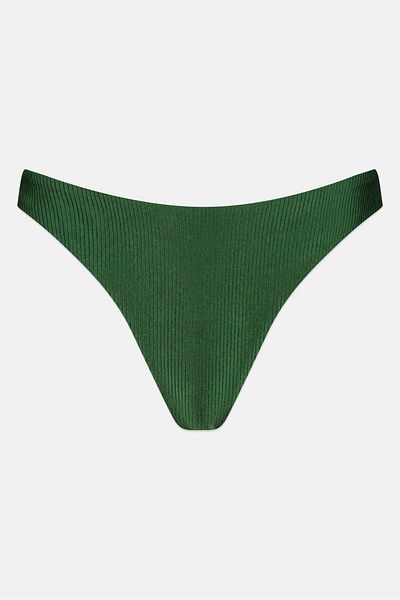 aerie Women Textured Pull On Panty, Green