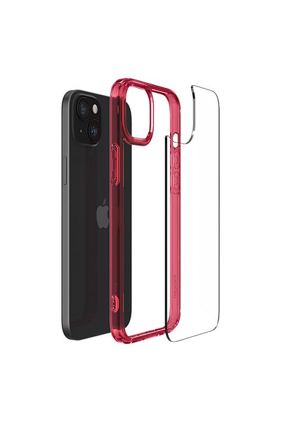 Spigen Etui Ultra Hybrid na iPhone 15 Plus czerwone