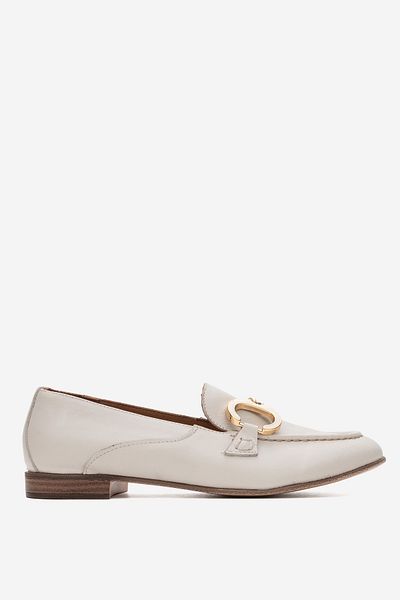 Dericlub Women's Buckle Comfortable Sole Ballerina Shoes Real Leather Fr 258254 Beige
