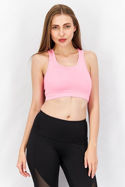 Sinsay Women Round Neck Sleeveless Plain Crop Top, Pink