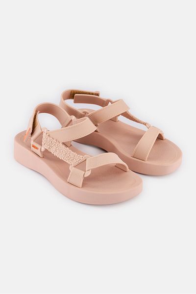 ZAXY Women Velcro Closure Sandal, Peach