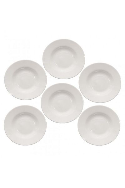 Bormioli Rocco Set of 6 BORMIOLI TOLEDO soup plates opal 24cm