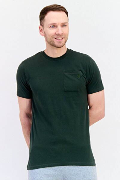 Hurley Men Sportswear Fit Short Sleeves Outdoor T-shirt, Green