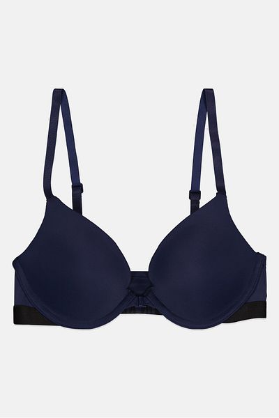 Calvin Klein Women Padded Underwired Push Up Bra, Navy Blue
